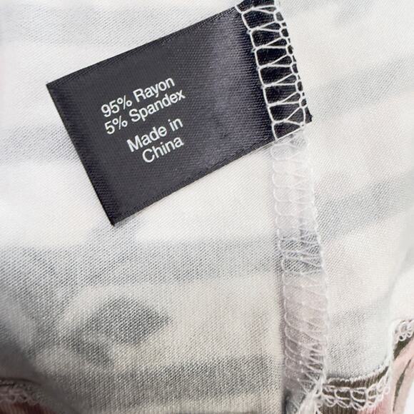 Lane Bryant Striped Floral Cold Shoulder Top Multicolor Casual Blouse Size 22/24 - Picture 6 of 9